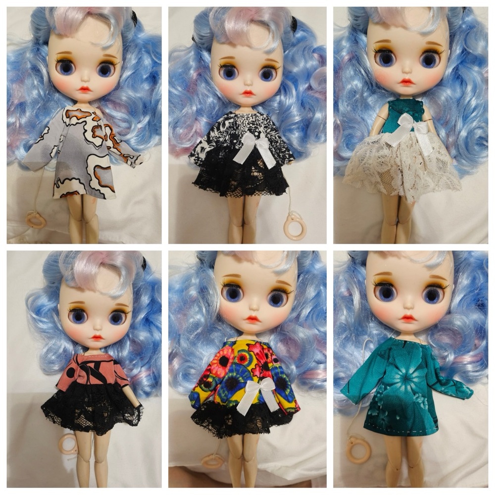 6 outfits for Blythe doll